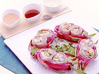 Shabu Shabu Fresh Spring Rolls: Meeting of Beef and Dragon